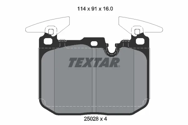 Колодки гальмівні (передні) BMW 1(F40)/2 (F44)/ X1 (F48)/X2 (F39) 18-/i8 (I12/I15) 14- B47/B48 (Brembo) TEXTAR 2502807 (фото 1)