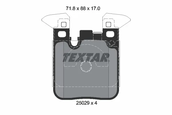 Колодки гальмівні (задні) BMW 1 (F20/F21)/ 3 (F30/F31/F34) 11- (Brembo) Q+ TEXTAR 2502902 (фото 1)