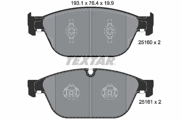 Колодки гальмівні (передні) Audi A8/Q5 10- (Teves) Q+ TEXTAR 2516002 (фото 1)