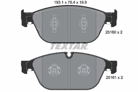 Колодки гальмівні (передні) Audi A8/Q5 10- (Teves) Q+ TEXTAR 2516002
