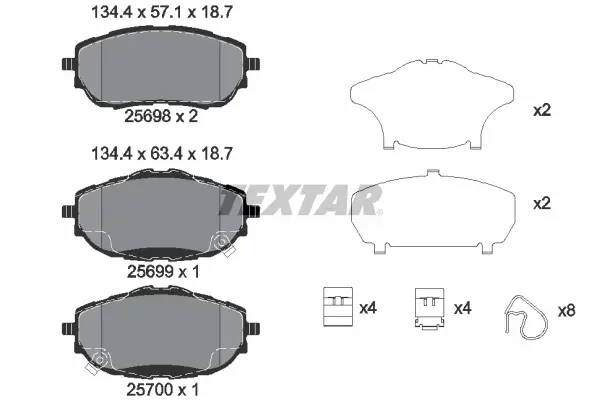 Колодки гальмівні (передні) Toyota Auris II/Corolla 12- (Bosch) Q+ TEXTAR 2569801 (фото 1)