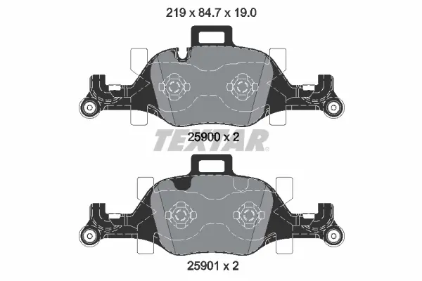 Колодки гальмівні (передні) BMW 5 (G30) 530/540i 16- (Teves) TEXTAR 2590001 (фото 1)