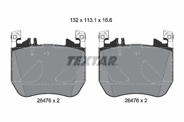 Колодки тормозные (передние) MB S-class (V223/W223/Z223) 20- TEXTAR 2647602 (фото 1)