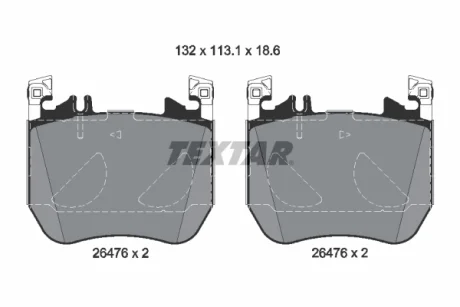 Колодки тормозные (передние) MB S-class (V223/W223/Z223) 20- TEXTAR 2647602