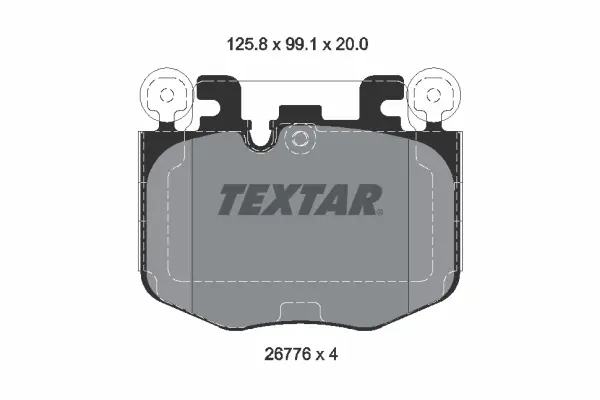 Колодки гальмівні (передні) BMW X3 (G01) 21-/X5 (G05)/X6 (G06) 18-/3 (G20/G80) 22- TEXTAR 2677601 (фото 1)