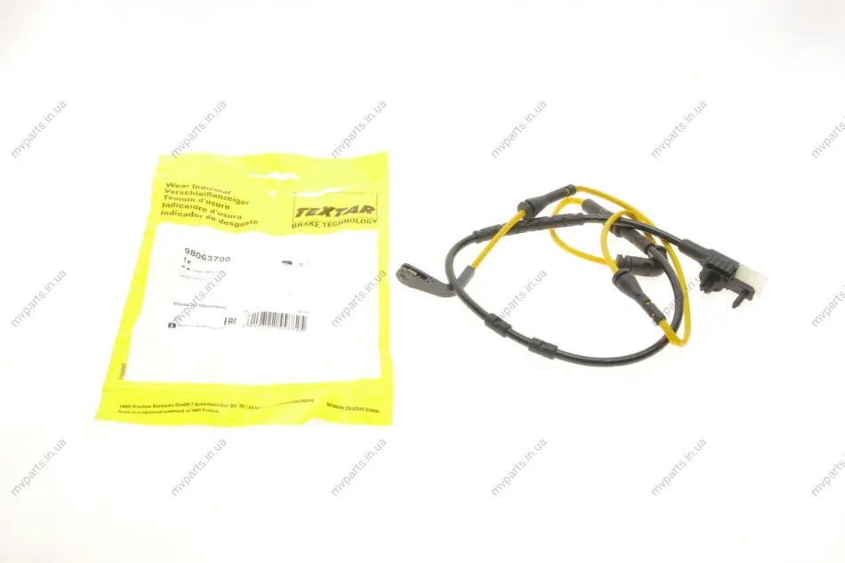 Датчик зносу гальмівних колодок (передніх) Land Rover Discovery/Range Rover Evoque 1.5H-2.2D 14- TEXTAR 98063700 (фото 1)