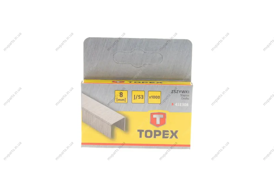 Скоба для степлера 11,3x0,7x8 mm 1000 од. TOPEX Topex 41E308 (фото 1)