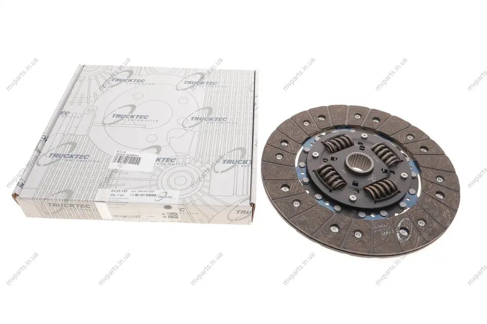 Диск зчеплення MB Sprinter 901-904 OM611/612 00- d=240mm AUTOMOTIVE 02.23.133 TRUCKTEC 02-23-133 (фото 1)