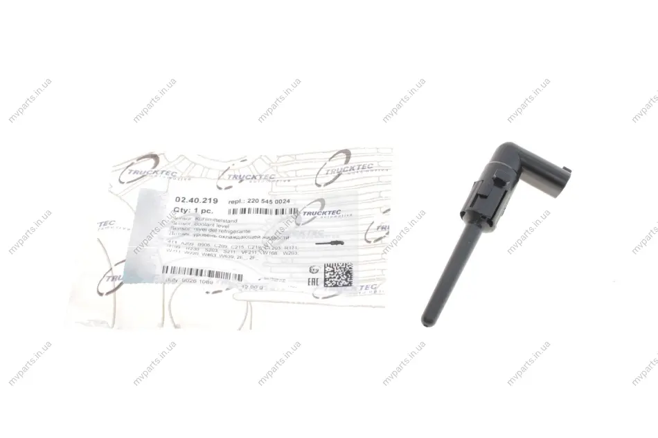 Датчик рівня охолоджуючої рідини MB Sprinter 06-/Vito (W639) 03- AUTOMOTIVE 02.40.219 TRUCKTEC 02-40-219 (фото 1)