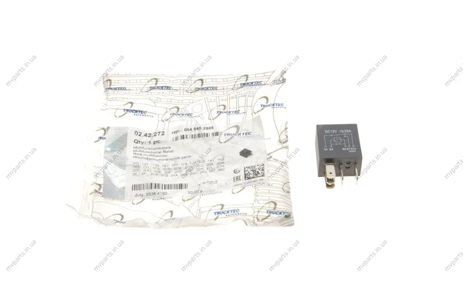 Реле поворотів (12V) MB Sprinter/VW LT 96- AUTOMOTIVE 02.42.272 TRUCKTEC 02-42-272 (фото 1)