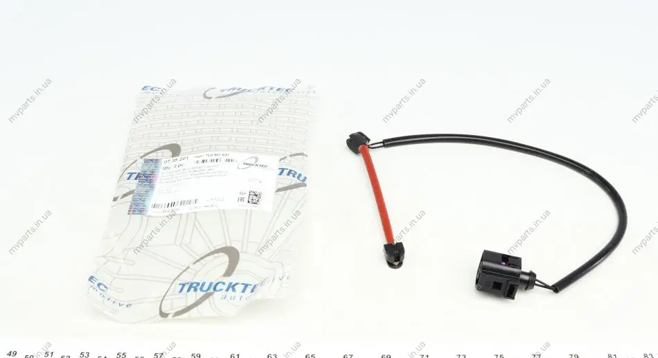 Датчик зносу гальмівних колодок (передніх) VW Touareg 02-10/ Audi Q7 06-15 (L=420mm) AUTOMOTIVE 07.35.201 TRUCKTEC 07-35-201 (фото 1)