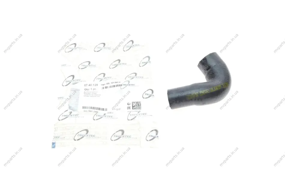 Патрубок системи охолодження VW Crafter 2.0TDI 11-16 AUTOMOTIVE 07.40.129 TRUCKTEC 07-40-129 (фото 1)