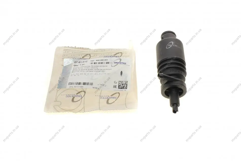 Насос омивача скла (моно) Audi A4 94-01/A6 94-97/A8 94-02 AUTOMOTIVE 07.61.012 TRUCKTEC 07-61-012 (фото 1)