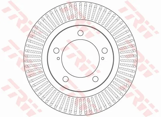 Диск гальмівний TOYOTA LAND CRUISER 4.5D V8 4.7 V8 передн. (вир-во) TRW DF6239S (фото 1)