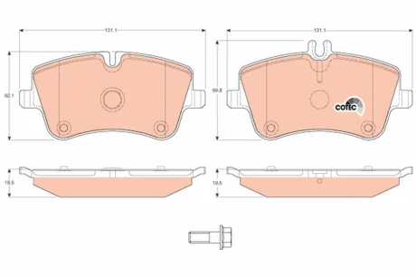 Колодка гальм. диск. MB C-CLASS (W203) передн. (вир-во) TRW GDB1413