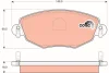 Колодка гальм. диск. FORD MONDEO III (B5Y) передн. (вир-во) TRW GDB1434 (фото 1)