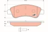Колодка гальм. диск. CITROEN C3, C4, DS3 PEUGEOT 206, 207 передн. (вир-во) TRW GDB1463 (фото 1)