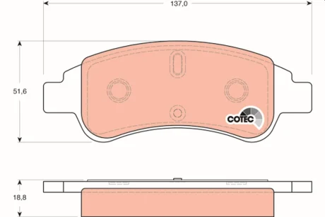 Колодка гальм. диск. CITROEN C4, PEUGEOT PARTNER передн. (вир-во) TRW GDB1563
