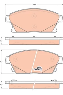 Колодка гальм. диск. CHEVROLET CRUZE, ORLANDO передн./задн. (вир-во) TRW GDB1847