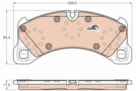 Колодка гальм. PORSCHE CAYENNE 2010-, VW TOUAREG 2010 передн. (вир-во) TRW GDB2004