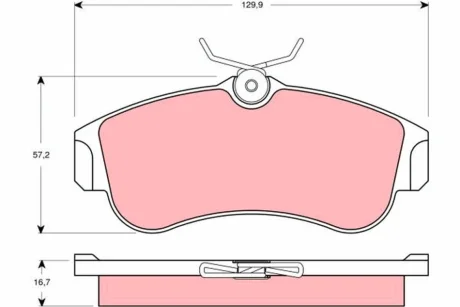 Колодка гальм. диск. NISSAN ALMERA передн. (вир-во) TRW GDB3271