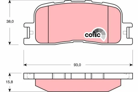 Колодка гальм. диск. TOYOTA CAMRY (_V20), CAMRY (_V30) задн. (вир-во) TRW GDB3374
