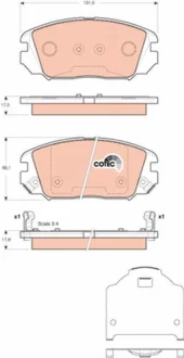 Колодка гальм. диск. HYUNDAI SONATA, HONDA CIVIC передн. (вир-во) TRW GDB3409