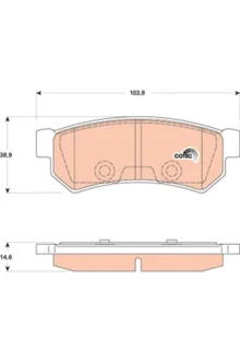Колодка гальм. диск. CHEVROLET LACETTI задн. (вир-во) TRW GDB4178