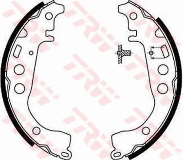Колодка гальм. барабан. TOYOTA YARIS, задн. (вир-во) TRW GS8673