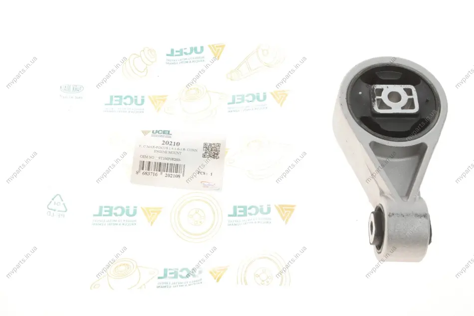 Подушка КПП Ford Connect 02- (косточка) UCEL UC-EL 20210 (фото 1)