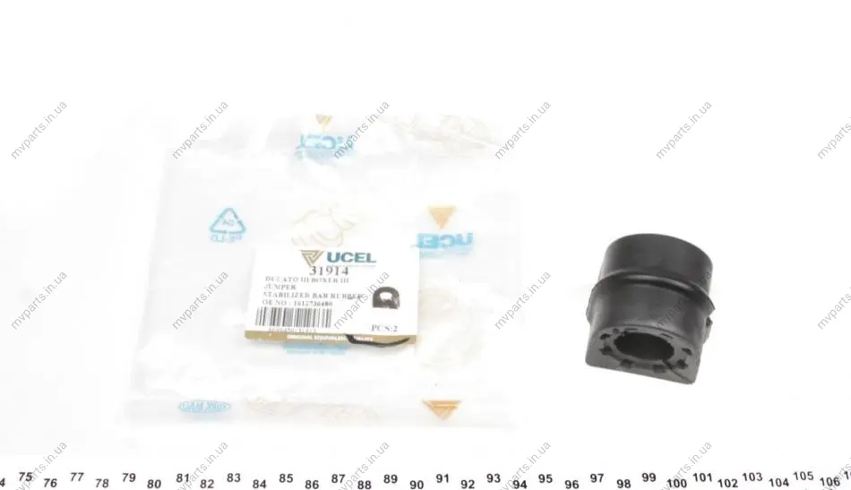Втулка стабілізатора (переднього) Fiat Ducato 06- (d=24mm) UCEL UC-EL 31914 (фото 1)