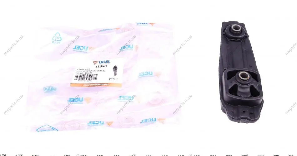 Подушка двигуна (задня) Citroen C3/Peugeot 207 98- UCEL UC-EL 41580 (фото 1)