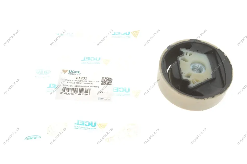 Подушка двигуна (верхня) VW Golf V/VI/Caddy III 1.2-2.0TDI 03- (з різьбою) UCEL UC-EL 61231 (фото 1)