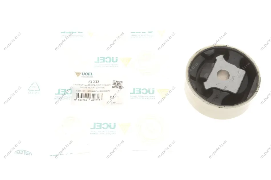 Подушка двигуна (задня/нижня) VW Caddy III 1.9/2.0TDi 03- (без різьби) UCEL UC-EL 61232 (фото 1)