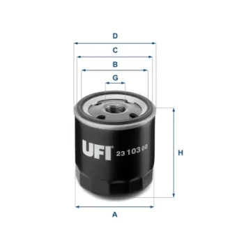 Фільтр оливний OPEL (вир-во) UFI 23-103-00