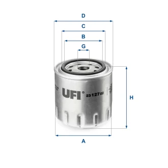 Фільтр оливний ГАЗ дв.406, FORD, TOYOTA (вир-во) UFI 23-127-02