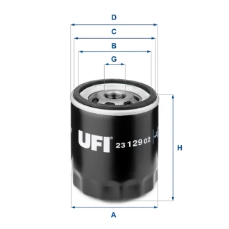 Фільтр оливний LANOS, AVEO, LACETTI, NUBIRA, NEXIA (вир-во) UFI 23-129-02