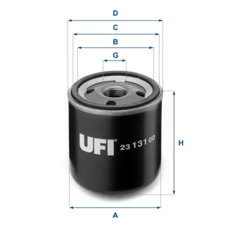Фільтр оливний (вир-во) UFI 23-131-00