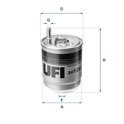 Фільтр паливний HYUNDAI I30 1.6 CRDI 16- (OE) (вир-во) UFI 24-129-00 (фото 1)