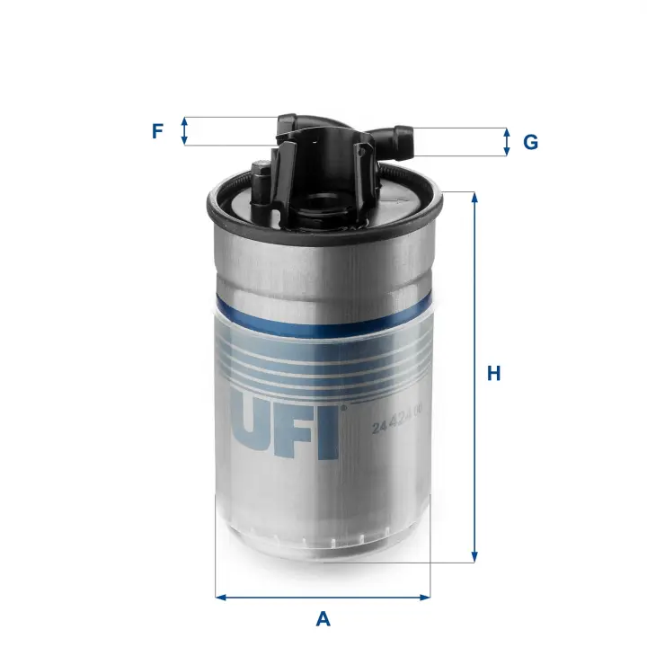 Фільтр паливний VW PASSAT, AUDI A4, A6, A8 (OE) (вир-во) UFI 24-424-00 (фото 1)
