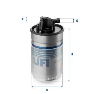 Фільтр паливний VW PASSAT, AUDI A4, A6, A8 (OE) (вир-во) UFI 24-424-00