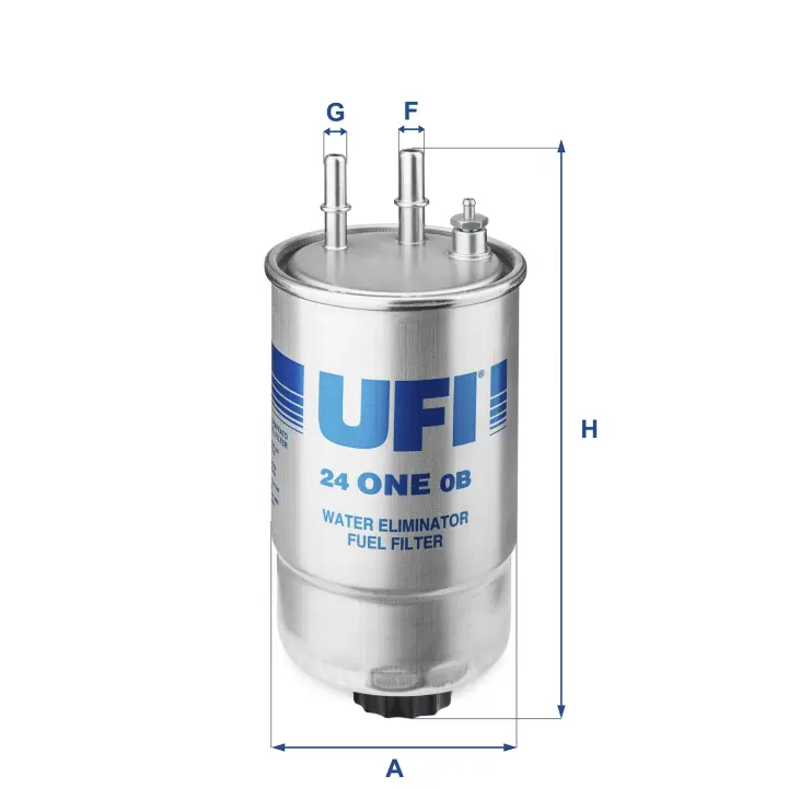 Фільтр паливний FIAT DUCATO 2.0-3.0 JTD 06-, PSA 3.0 HDI 11- (OE) (вир-во) UFI 24-ONE-0B (фото 1)