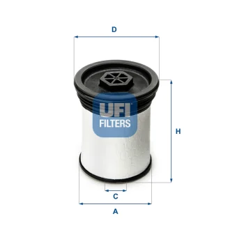 Фільтр паливний JEEP CHEROKEE 2.0-3.0 CRD 10- (OE) (вир-во) UFI 26-019-01