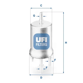 Фільтр паливний VAG 1.0-2.0 99-09 (3 bar) (OE) (вир-во) UFI 31-832-00