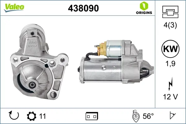 Стартер (вир-во) Valeo 438090 (фото 1)