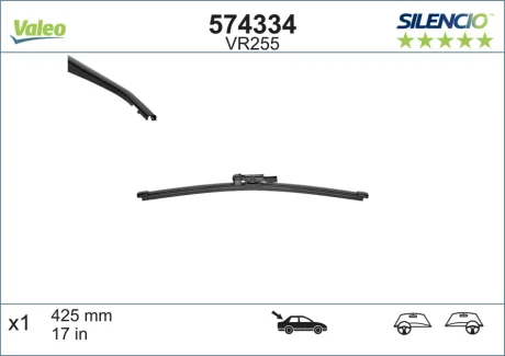 Щітка склоочисника (задня) (425mm) MB Sprinter 906/VW Crafter 06- VALEO Valeo 574334