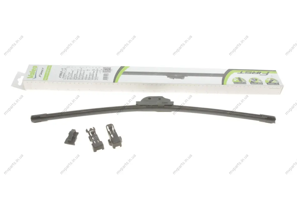Щітка склоочисника (530mm) VW Caddy II/T4 (безкаркасна) (з к-ктом кріплений) VALEO Valeo 575006 (фото 1)