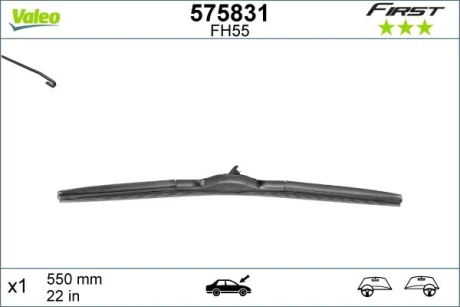 Щітка склоочис. 550 гібридна (вир-во) Valeo 575831