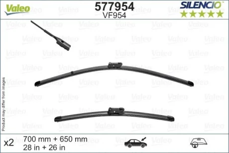 Щітки склоочисника (700/650mm) VW Crafter 16- VALEO Valeo 577954