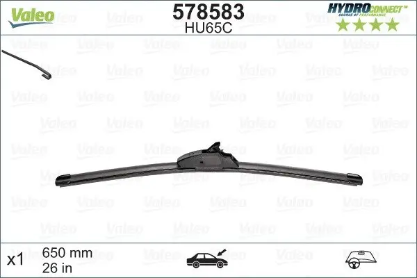 Щітка склоочисника (650mm) Citroen Jumpy/Fiat Scudo/Peugeot Expert 95-06 VALEO Valeo 578583 (фото 1)
